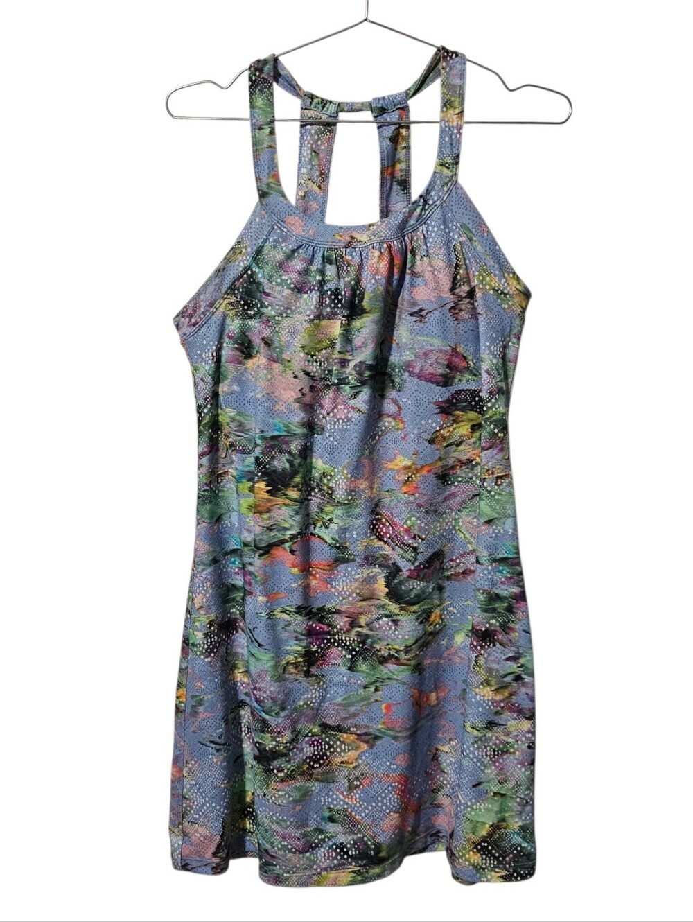 prAna Cantine Halter Dress – Women’s Large | Blue Graceful